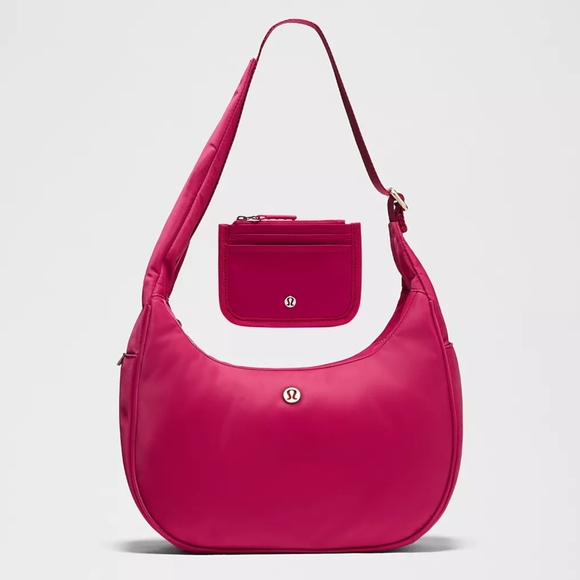 lululemon athletica Handbags - *NWT* LULULEMON City Essentials 4L Shoulder Bag & Card Holder Set Berry Rumble
